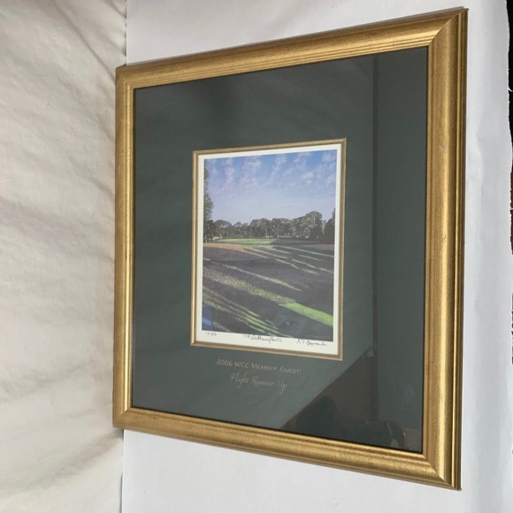 George Lawrence Jr. 3rd Hole Westhampton NY Club Signed Framed Golf Print Award - Picture 2 of 9